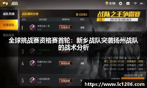 全球挑战赛资格赛首轮：新乡战队突袭扬州战队的战术分析